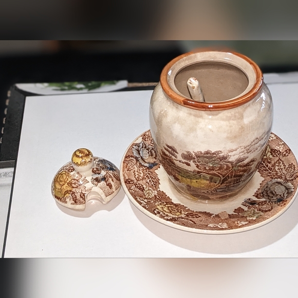 Vintage 1950's Mountain Woodland by Nasco Jam Jar - Picture 3 of 14